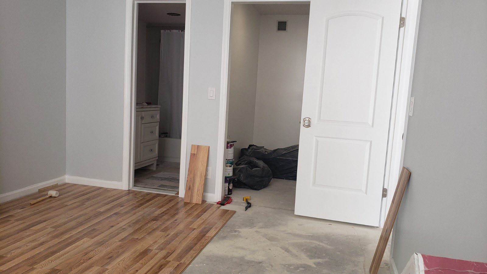 Partial Laminate Installation in Condo Bedroom - The Remodeling Doctor